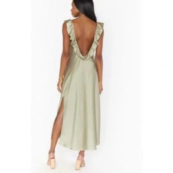 Show Me Your MuMu Olive Green Midi Dress - Picture 2 of 13